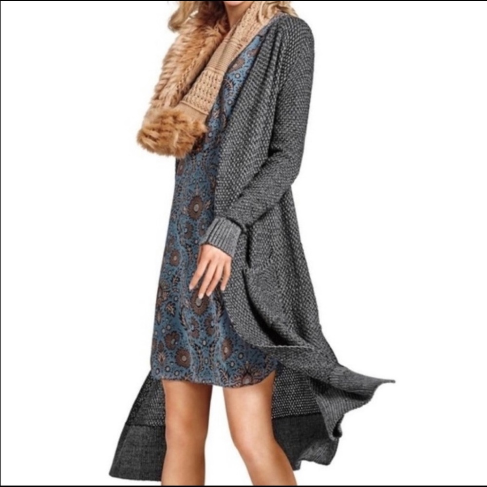 CAbi Lara Cardigan Duster in grey